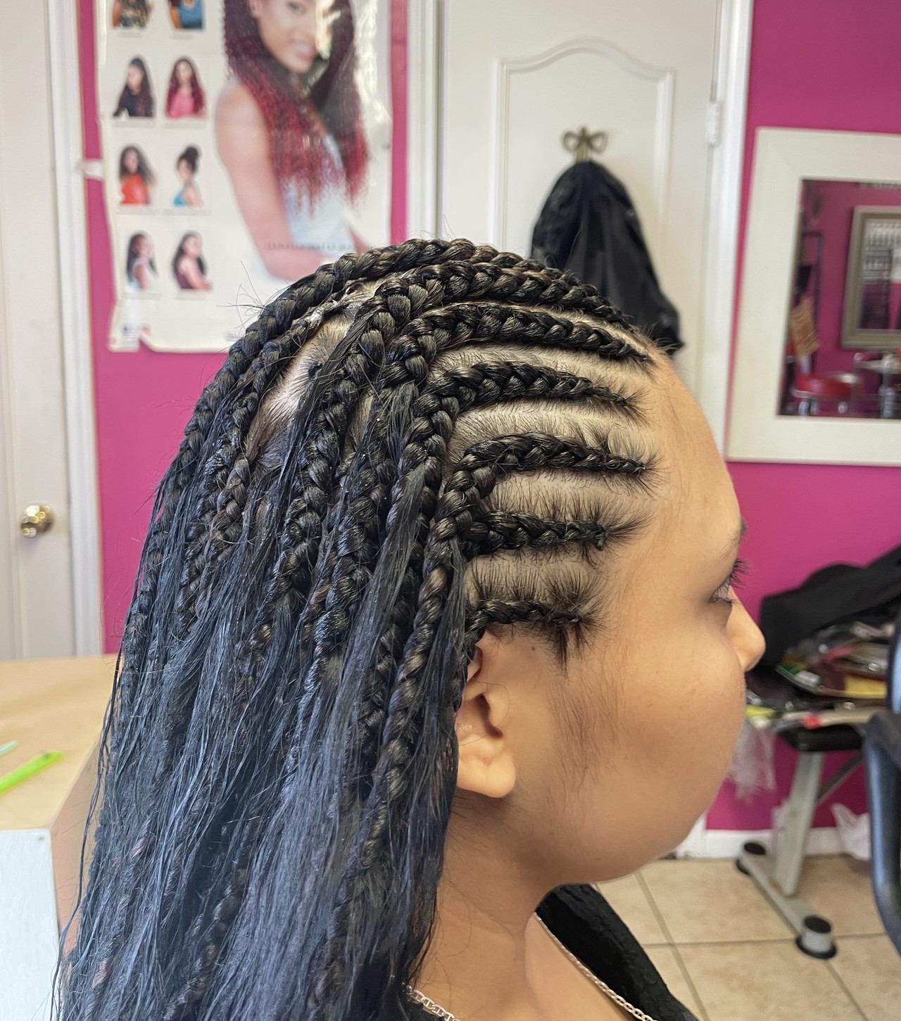 Braided cornrows